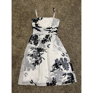 ANN TAYLOR Empire Waist Dress White Floral Fairycore Cottagecore Y2k Coquette 0